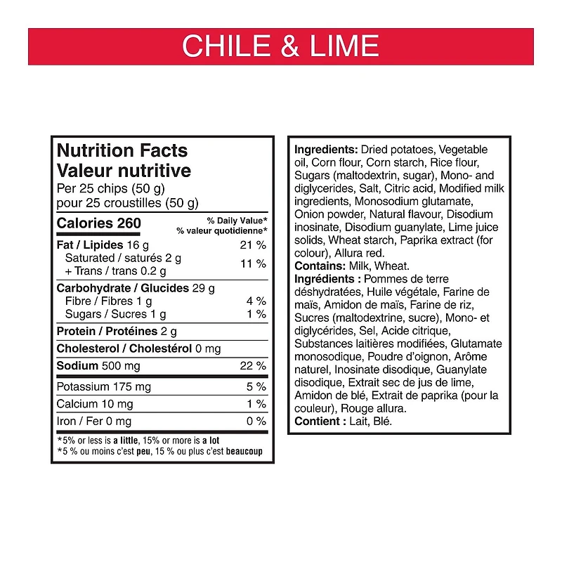 Pringles® Saveur de Chili et lime Croustilles 156g