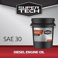 Huile moteur diesel SuperTech SAE 30, seau, 18.9L Bon anti-rouille, anti-usure et pouvoir lubrifiant