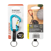 Porte-clés SlideLock® en aluminium - bleu