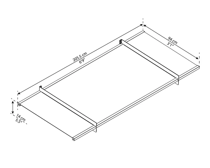 CANOPIA by PALRAM Nancy 3 ft. x 7 ft. Door Fixed Awning Siding Connector Kit