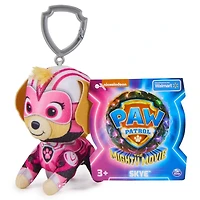 PAW Patrol : La Super Patrouille le film, Peluche Stella Super Patrouille de 10 cm, animaux en peluche miniatures avec attache pour porte-clés, jouets pour garçons et filles à partir de 3 ans