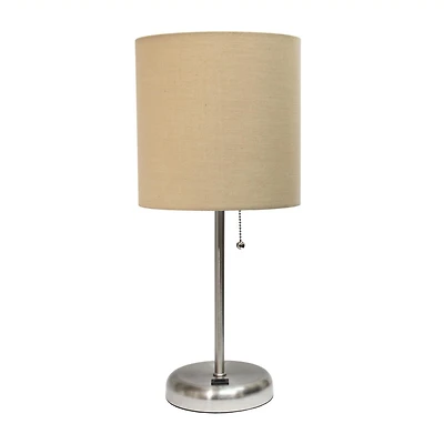 Lampe bâton LimeLights avec port de charge USB et abat-jour en tissu