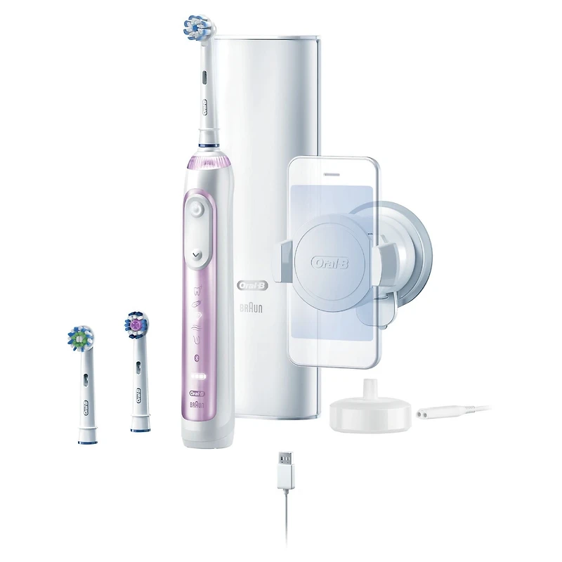 Oral-B 9600 Electric Toothbrush, 3 Brush Heads, Powered by Braun, Sakura Pink