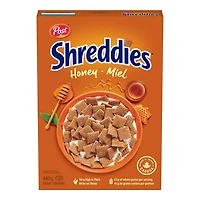 Post Honey Shreddies Cereal, Retail Size, 440 g