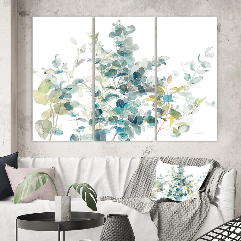 Designart Élément naturel d'eucalyptus Art mural sur toile