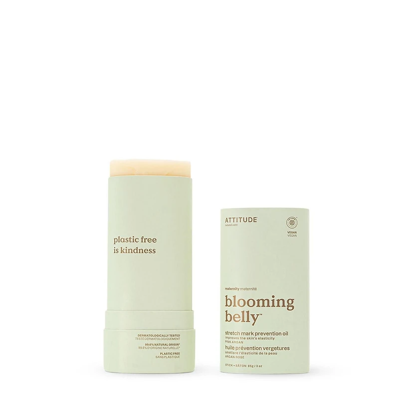ATTITUDE blooming belly, Huile Prévention Vergetures, Argan Rose, 85 g