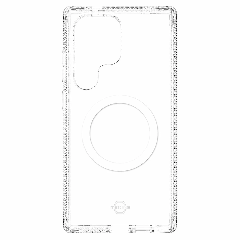 ITSKINS Étui Hybrid_R Clear avec Magnets Transparent pour Samsung Galaxy S25 Ultra