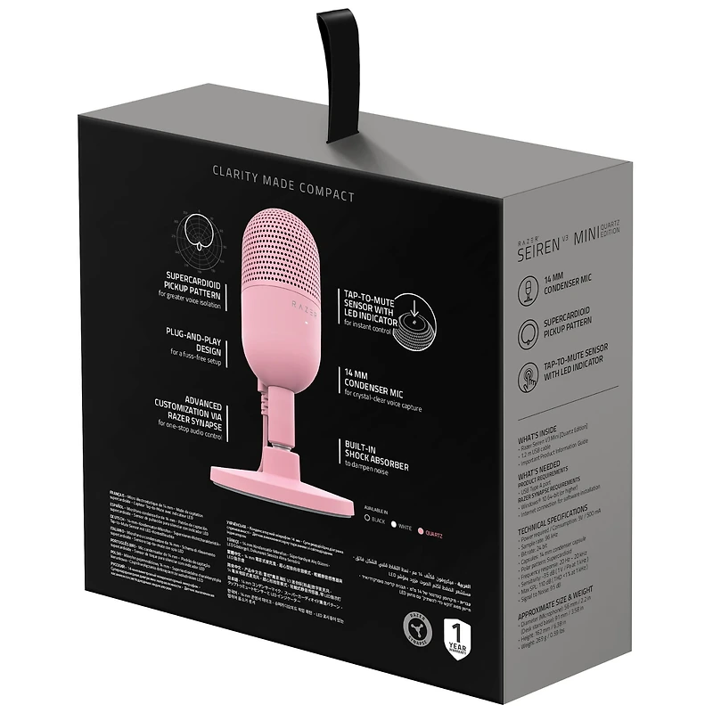 Razer Seiren V3 Mini - Quartz (PC)