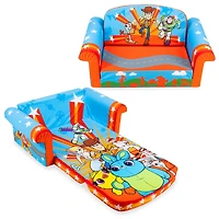 Marshmallow Furniture, Children's 2-in-1 Flip Open Foam Sofa, Sesame Street’s Elmo, by Spin Master