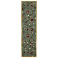 Tapis contemporain à motif de feuilles et à sous-couche en caoutchouc de la collection Ottohome