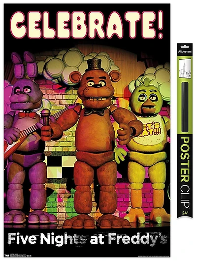 Five Nights at Freddy's - Celebrate Wall Poster, 22.375" x 34"