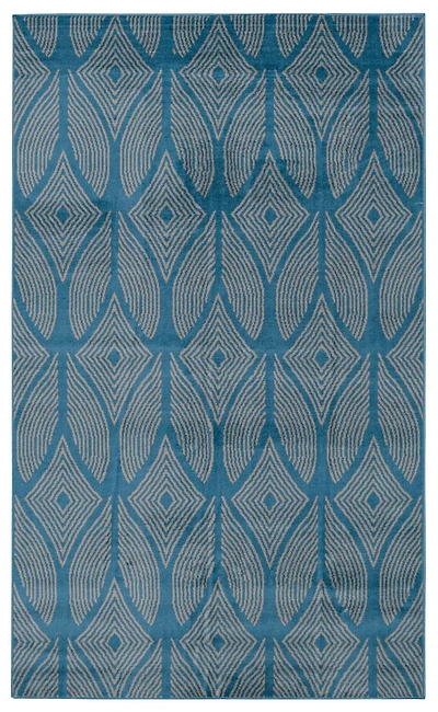 Tapis Capri Henley bleu & gris clair de 4 pi 3 po x 7 pi 3 po