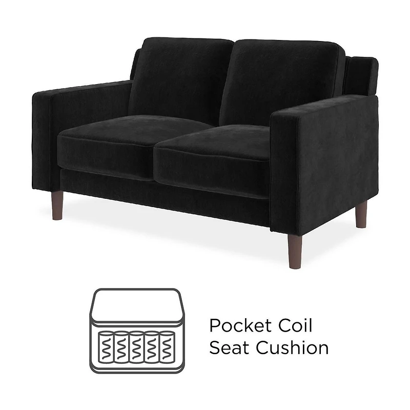 DHP Bryanna 3 Seater Sofa, Gray Velvet