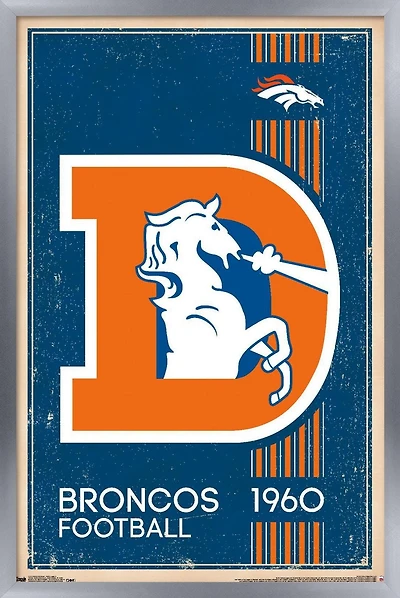NFL Denver Broncos - Retro Logo 14 Wall Poster, 22.375" x 34"