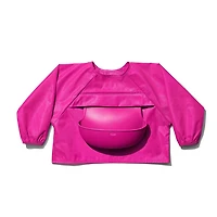 OXO Tot - Bavoir à manches roulées - Pour jouer ou les repas - Bébé et tout-petit à partir de 9 mois - Rose
