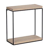 hometrends Boxton Wood and Metal Floating Wall Shelf Set