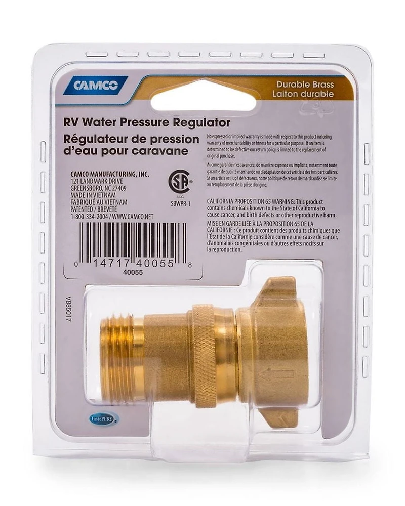 Régulateur de pression d'eau Sans plomb