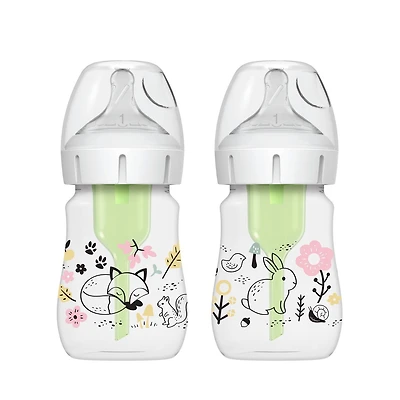 Biberon à col large de Dr. Brown's Anti Coliques Options+, 270ml ,tétine de niveau 1 150ml, paquet de 2