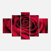 Tableau  imprimée sur toile Design Art Pédales de rose avec pluie