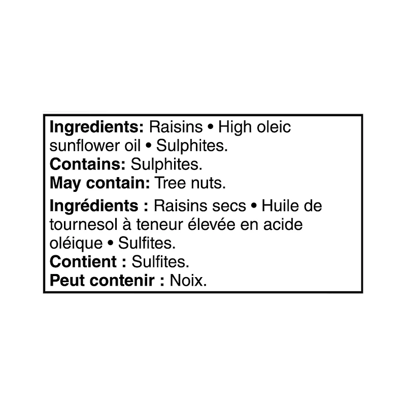 Raisins dorés sans pépins Great Value