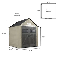 Remise Rubbermaid Roughneck, 7 x 7 pi