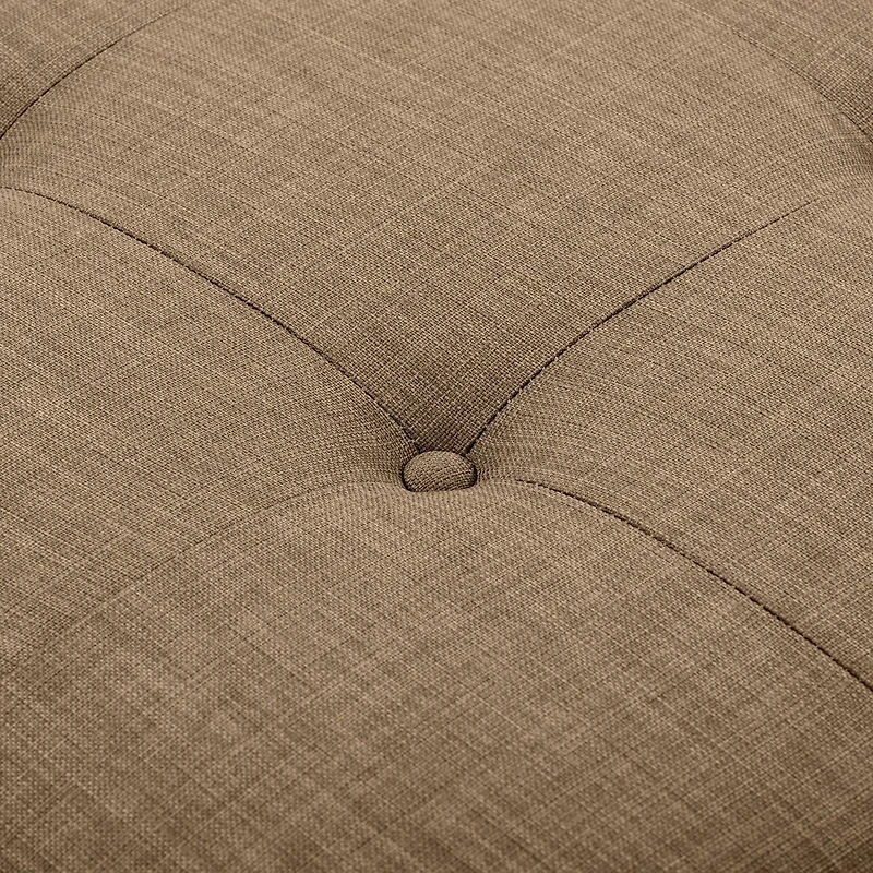 Pouf de rangement rectangulaire rembourré en tissu capitonné Antonio de CorLiving