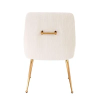 Henry III Dining Chair Set of 2 – Elegant Velvet Dining Accent Chairs with Comfortable Upholstery, Gold Legs, and Stylish Handle Detail on the Back