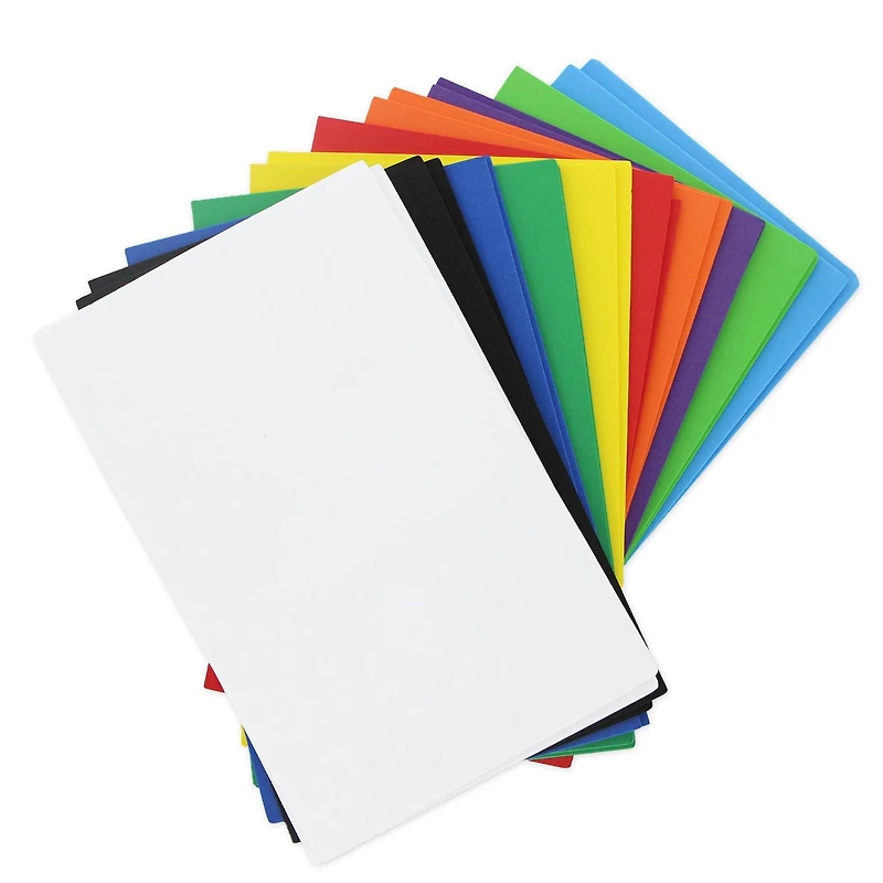 TINY HANDS Feuilles de mousse, couleurs assorties, 20 mcx, 14 cm x 21,5 cm, 3 ans et plus, enfants, artisanat Foam Sheet 20pcs