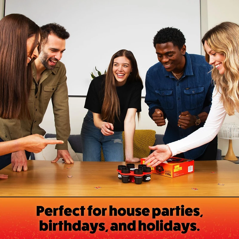 Shot Roulette: The Roulette Wheel Drinking Game by Buzzed for Adults, Includes 1 Roulette Wheel, 6 Glasses, 12 Tokens