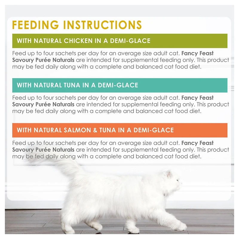 Fancy Feast Savoury Purée Naturals Emballage Assorti, Gâteries pour Chats 36 x 10 g NB-24M