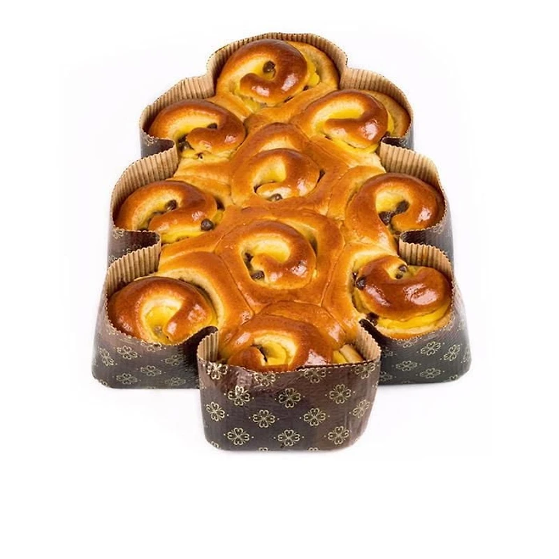 Sapin de Noël avec crème pâtissière et pépites de Chocolat 550g - 10 portions de 55g