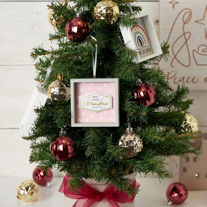 Holiday Time Most Loved Grandma Ornament, 3.5"L x 0.75"W x 3.5"H