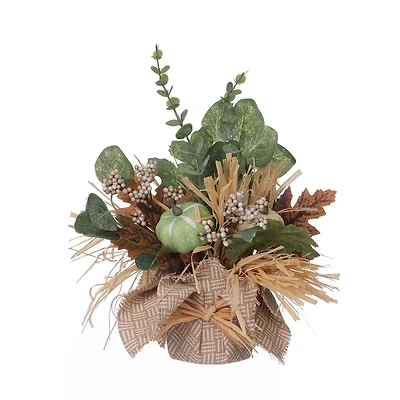 FLORAL EN POT DE JUTE RÉCOLTER FLORAL EN POT DE JUTE HAUTEUR 16.51CM
