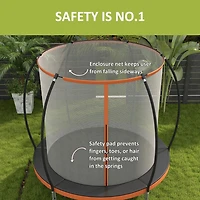 Soozier trampoline d'extérieur de 10 pieds avec filet d'enceinte et échelle