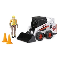 Ensemble de jeu Chargeur Bobcat roue libre Adventure Force avec figurine articulée et accessoires (5 pièces)