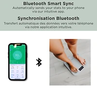 Balance numérique de suivi de la mise en forme - Blanc