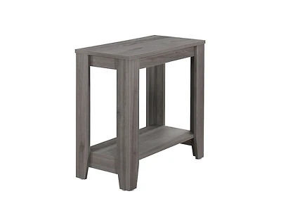Monarch Specialties Table D'appoint, Côté, Bout, Table De Nuit, Lampe, Salon, Chambre À Coucher, Stratifié, Gris, Transitionnel