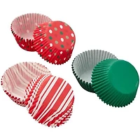 Wilton Red, Green and White Patterned Paper Christmas Cupcake Liners, 75-Count