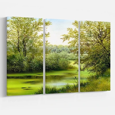 Impression sur toile « Green Summer Landscape » Design Art