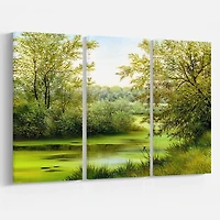 Impression sur toile « Green Summer Landscape » Design Art