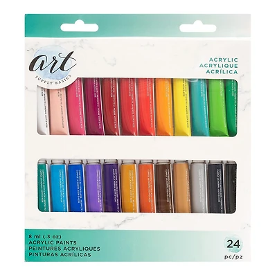 Art Supply Basics Acrylic Paints 24 pc