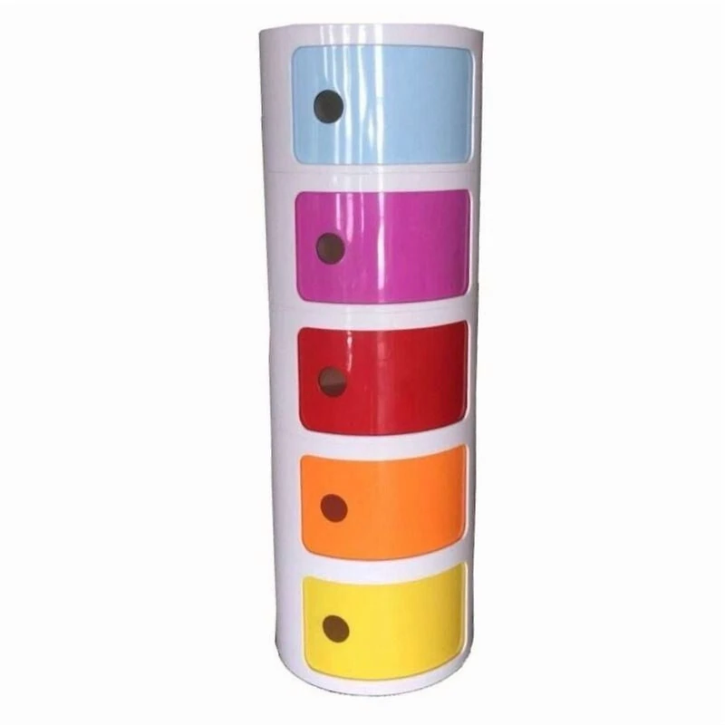 Armoire ronde 5 couleurs enfant, armoire plastique ronde"