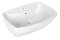 American Imaginations AI-31336 21.75 pouces W au-dessus du navire blanc de compteur pour le perçage de centre de 1 trou