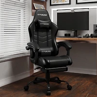 Chaise de jeu ergonomique GTRACING GTWD-200 avec coussins réglables et repose-pieds