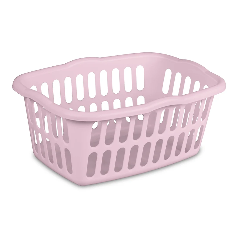Sterilite 53 Liter Rectangular Laundry Basket Mauve Splash