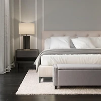 CorLiving Boston Storage Fabric Ottoman