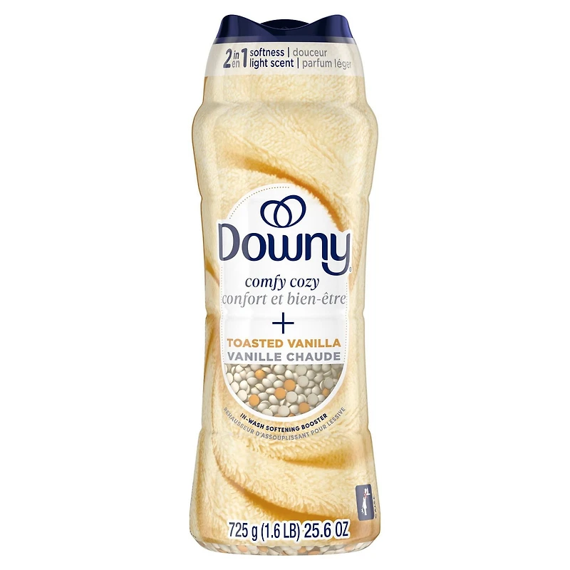Perles de rehausseur de parfum pour lessive Downy Confort et bien-être, parfum Vanille chaude, Douceur et fraîcheur, 726 g (25,6 oz)
