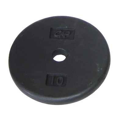 Disques en fonte CAP Barbell de 1 pouce, noir, simple, 1.25 - 50 livres