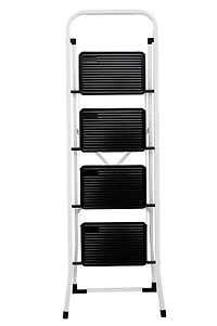 Homeworks 4-Step Steel Folding Ladder with Wide Steps and Hand Grip