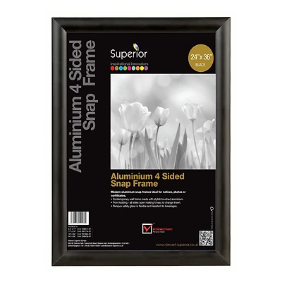 SECO Snap Affiche Cadre Cas, 24 x 36 pouces, Noir